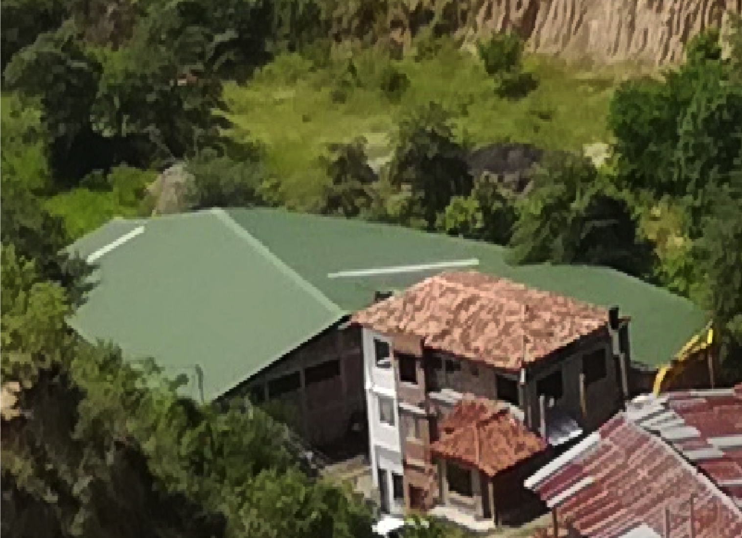 LAS DIMENSIONES DE LOS TECHOS SON:
EL ÁREA MAS GRANDE ES DE 20.4*30M = 612 M2
EL ÁREA MAS PEQUEÑA ES DE 13*38M = 494